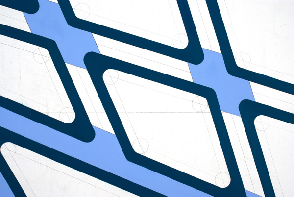 detail showing compass and straightedge underdrawing