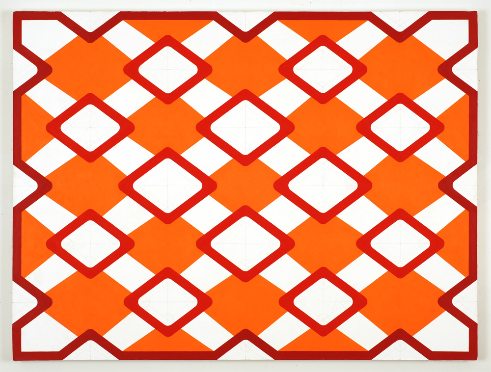 pattern abstraction with a focus on diamond shapes in the foreground