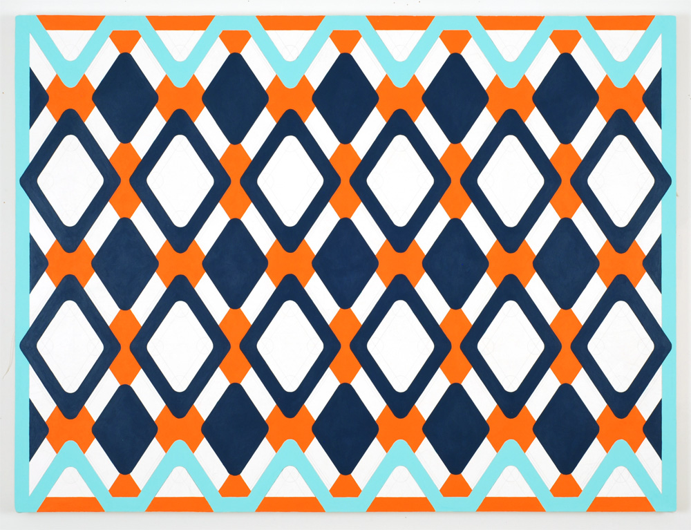 layered diamond pattern abstraction with emphasis on the surface 