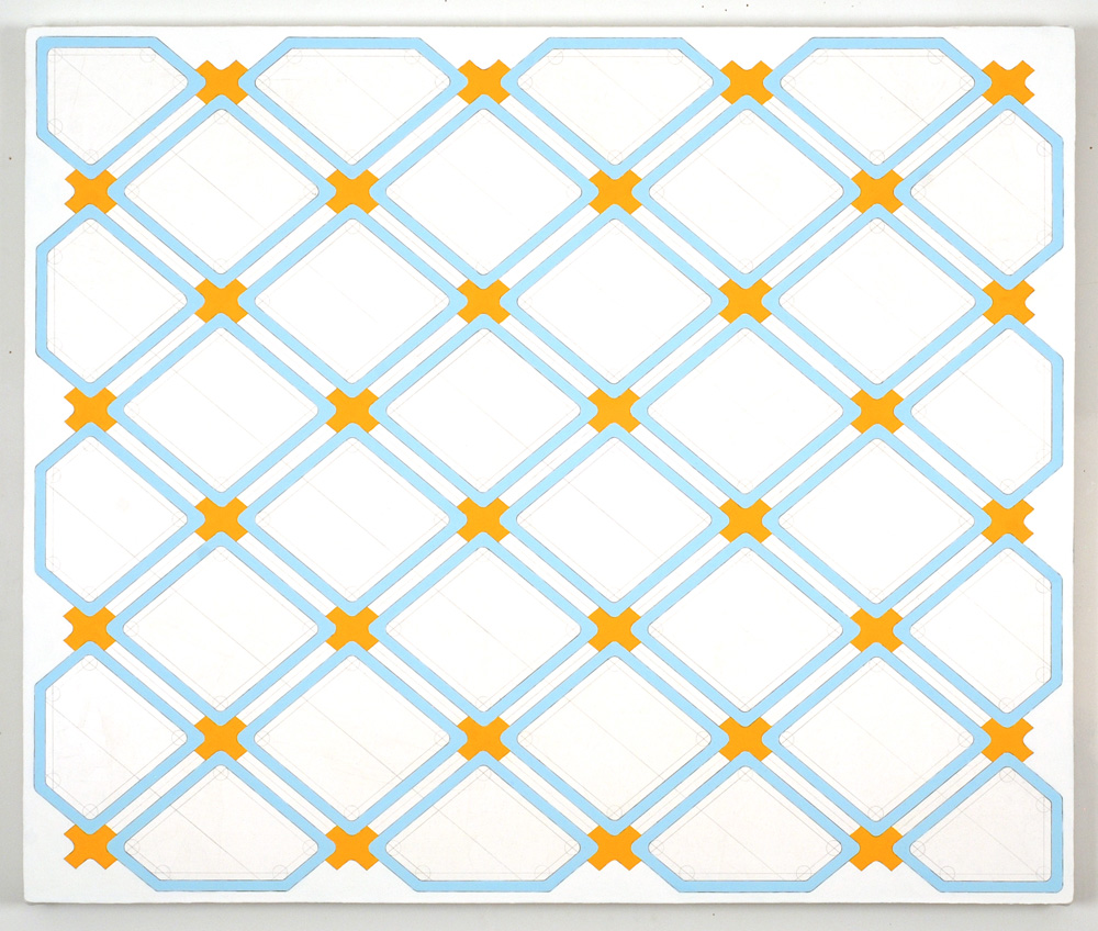 geometric painting where the image is made of outlines